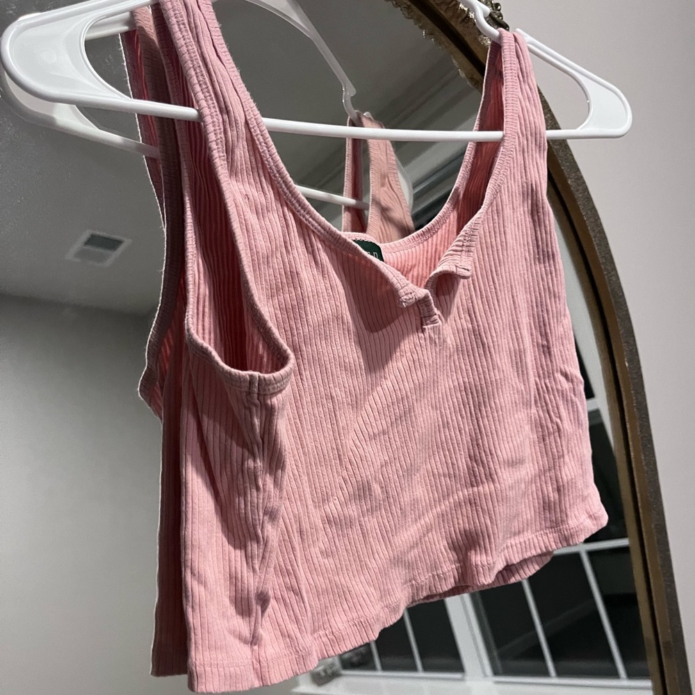 Large, cropped pink wild fable tank top